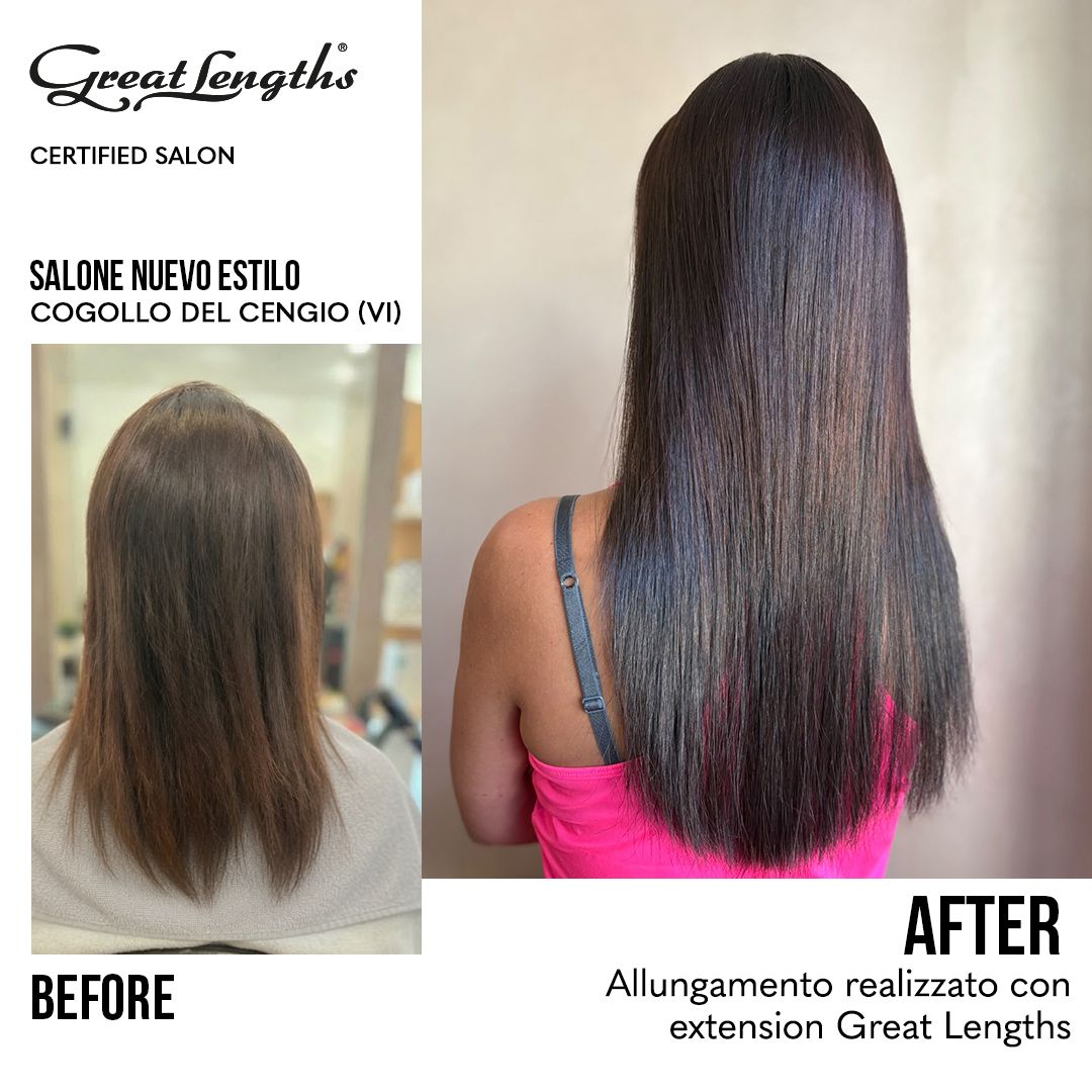 Allungamento realizzato con extension Great Lengths Salone Nuevo Estilo