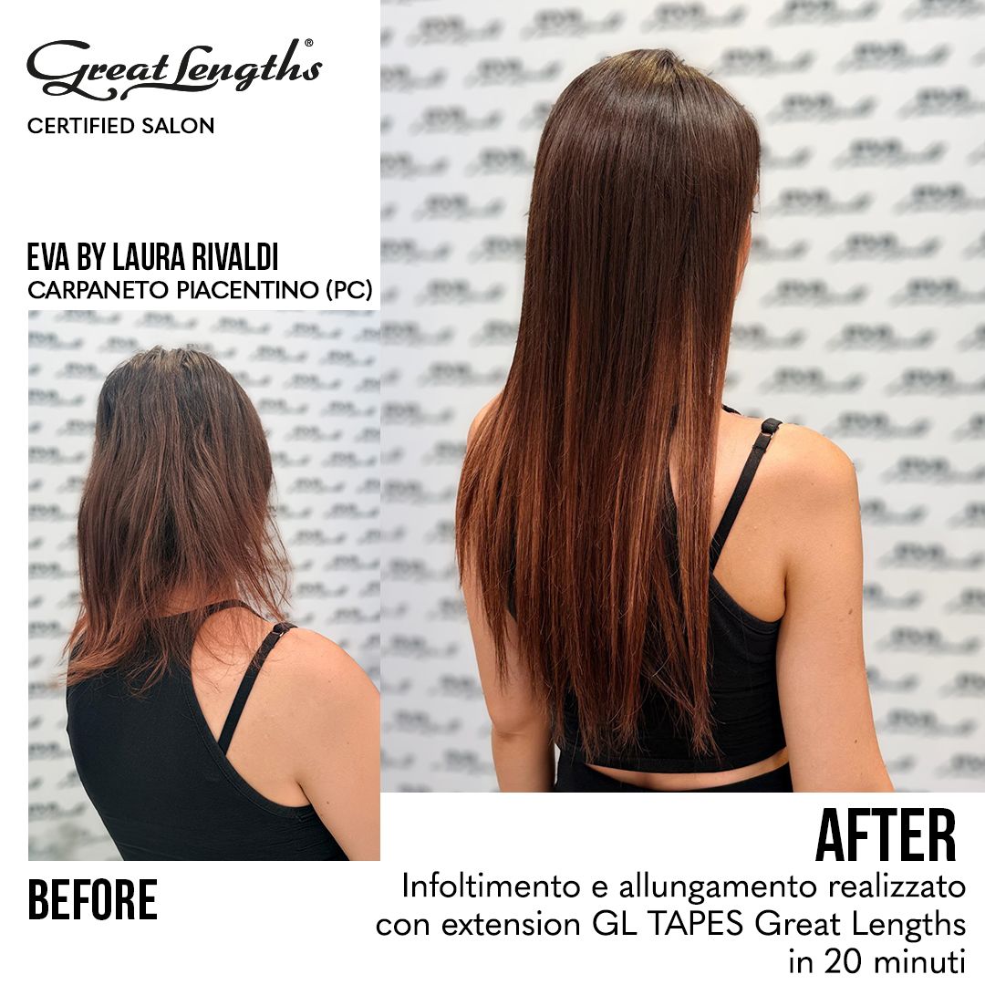 Infoltimento e allungamento realizzato con extension GL TAPES Great Lengths Eva By Laura Rivaldi